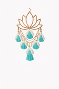 Bohemian lotus wall hanging with tassels