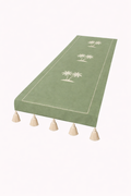 bed runner with palm trees Sage green