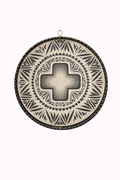 Tribal-inspired bamboo wall decor