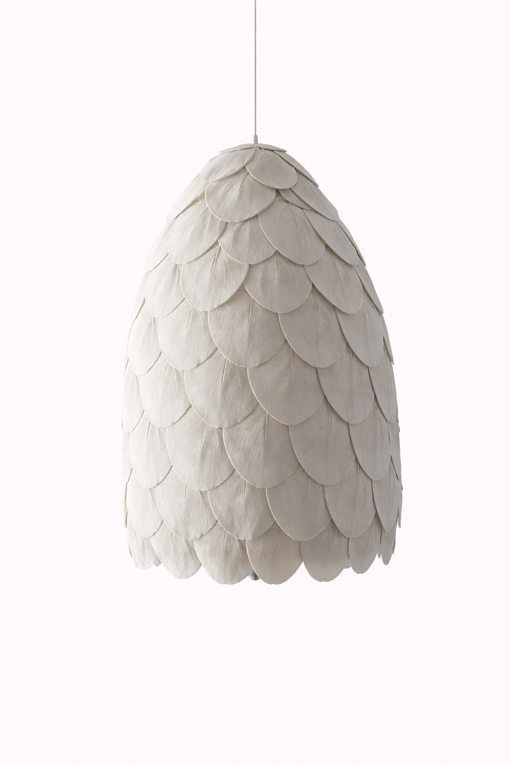 Feather-like pendant light design