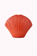 Terracotta shell-shaped ceramic vase