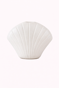 Elegant white shell-shaped vase