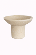 Natural stone bowl with pedestal