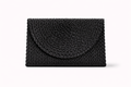 Black woven purse with spiral design