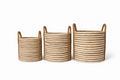 Handwoven natural banana fiber baskets