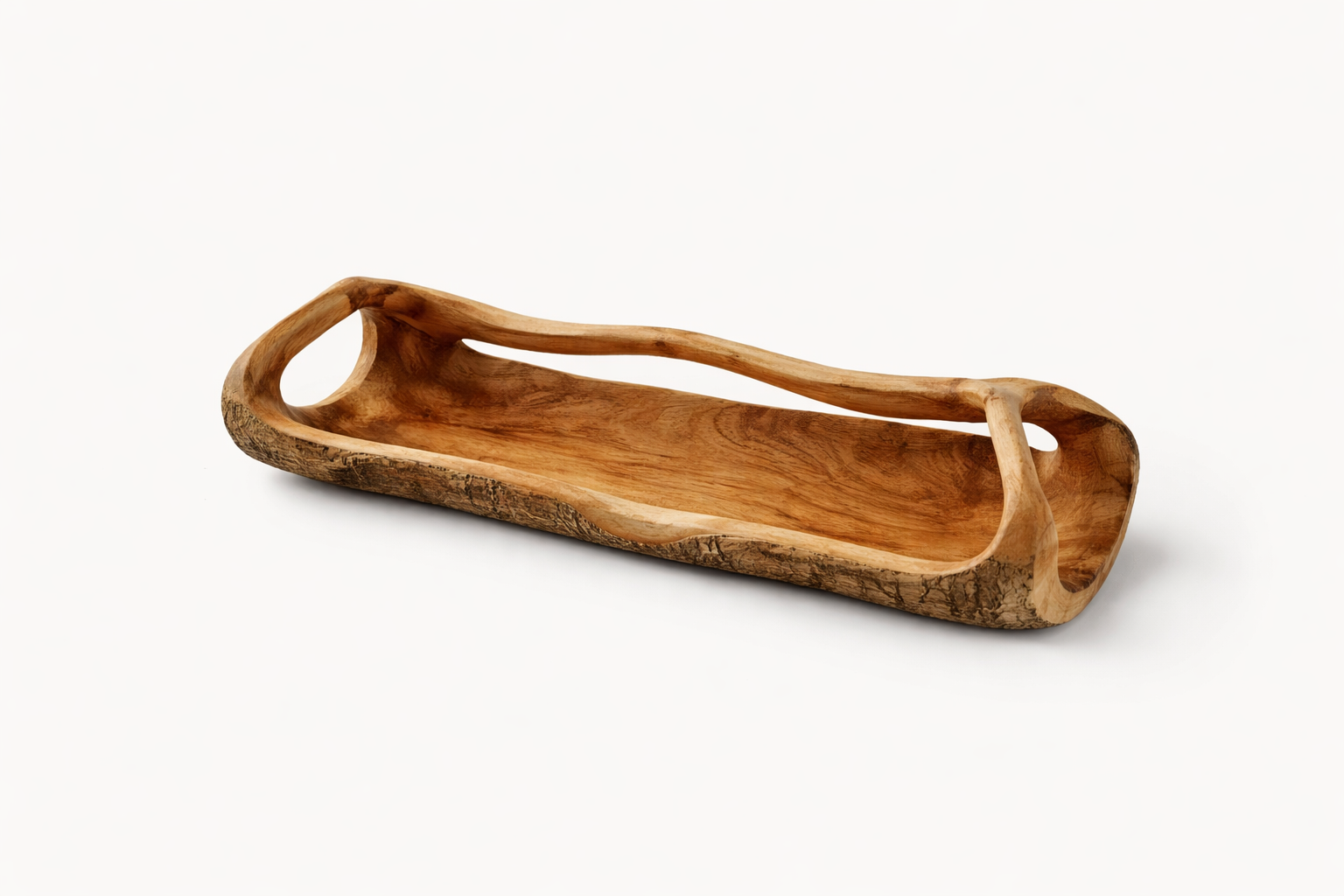 Rustic wooden fruit platter