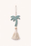 Ceramic palm tree ornament with tassel