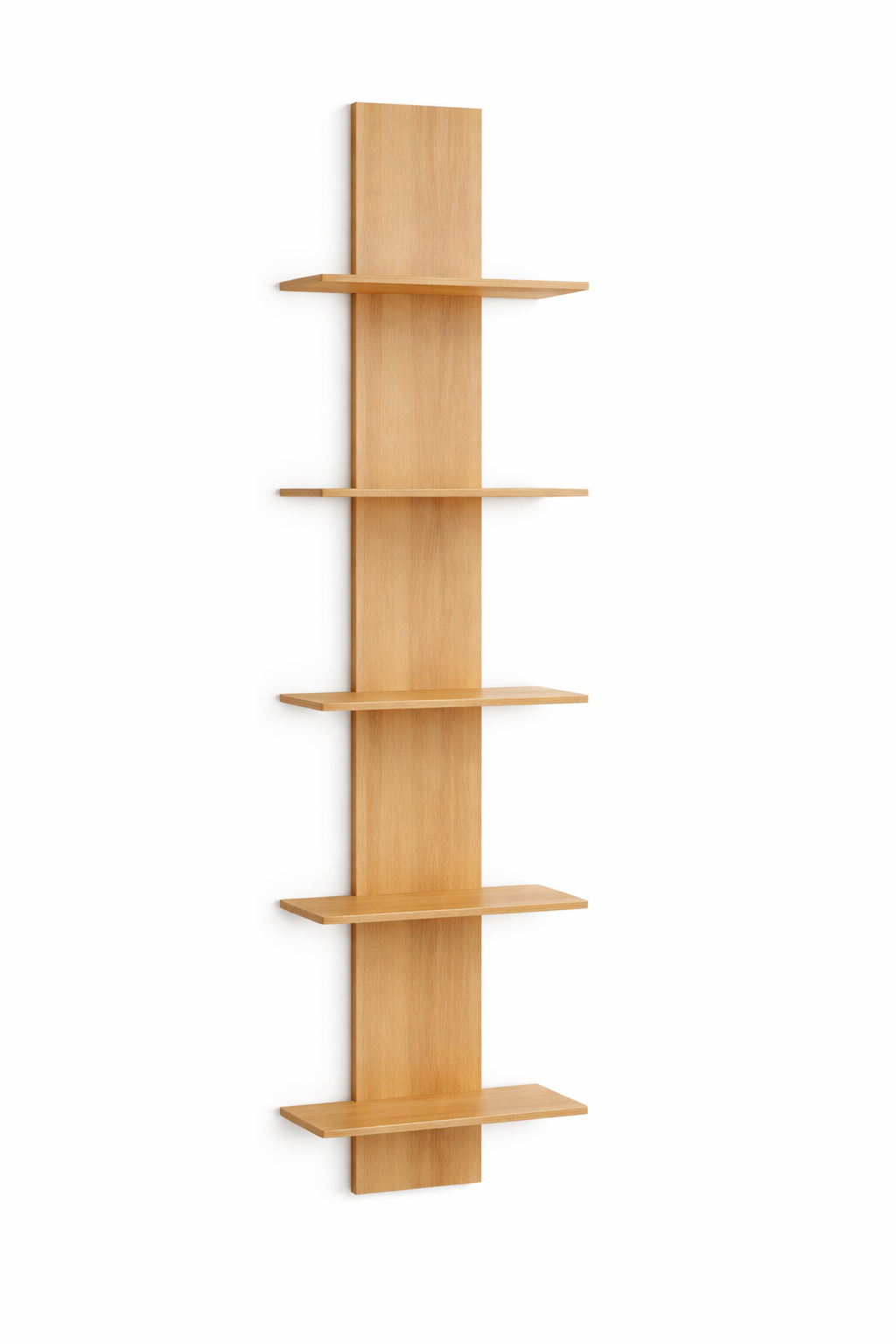 Minimalist wooden bookshelf