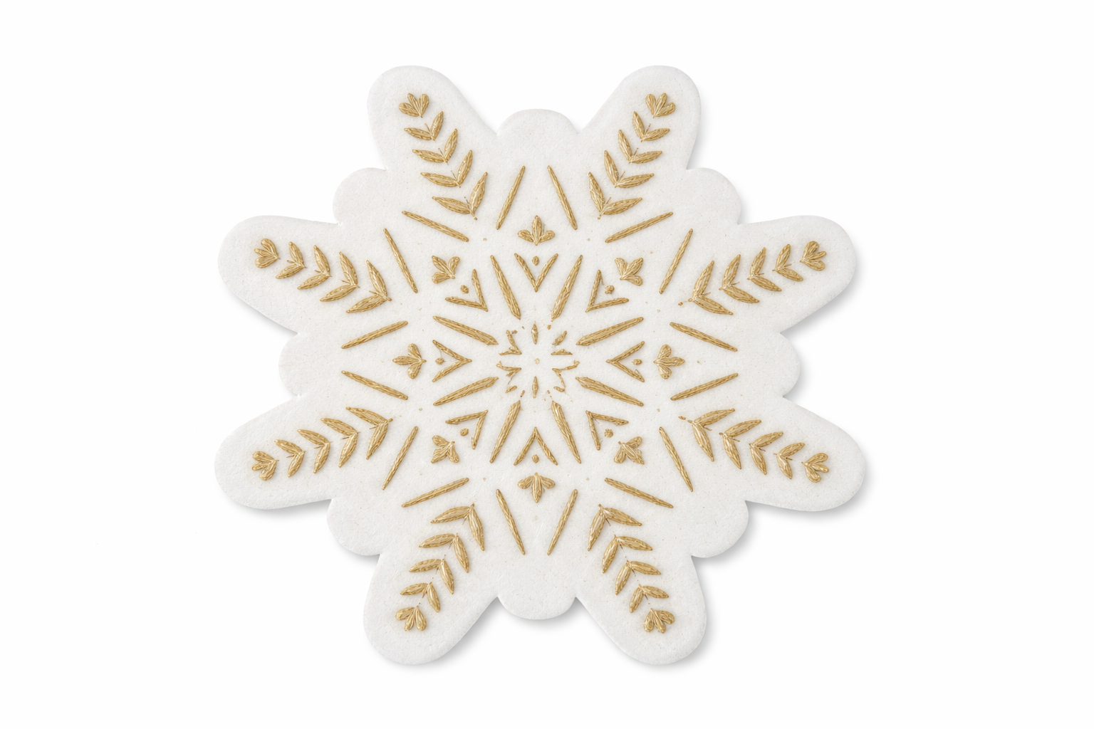 Delicate wooden snowflake decoration