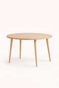 Minimalist wooden round side table