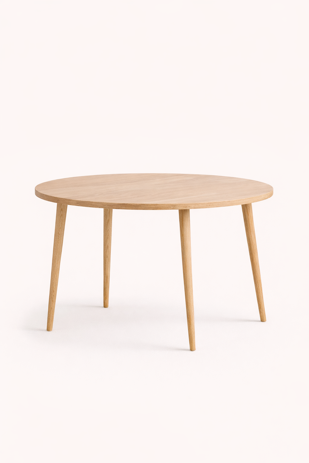 Minimalist wooden round side table