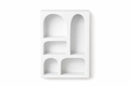 Minimalist white shelf