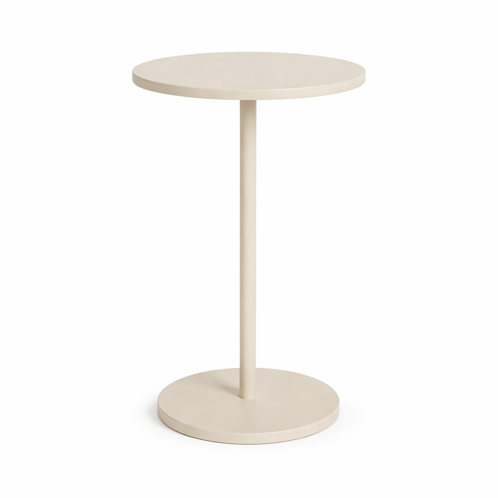 Minimalist off-white side table