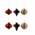 Colorful pleated paper Christmas ornaments