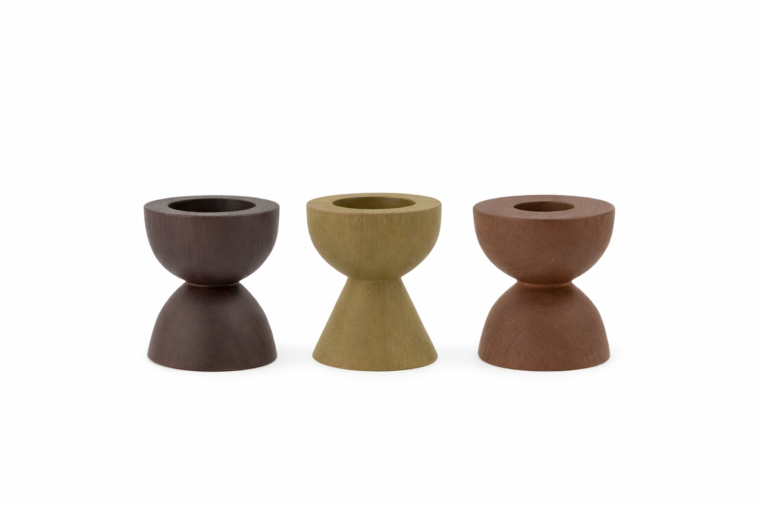 Elegant wooden candle holders
