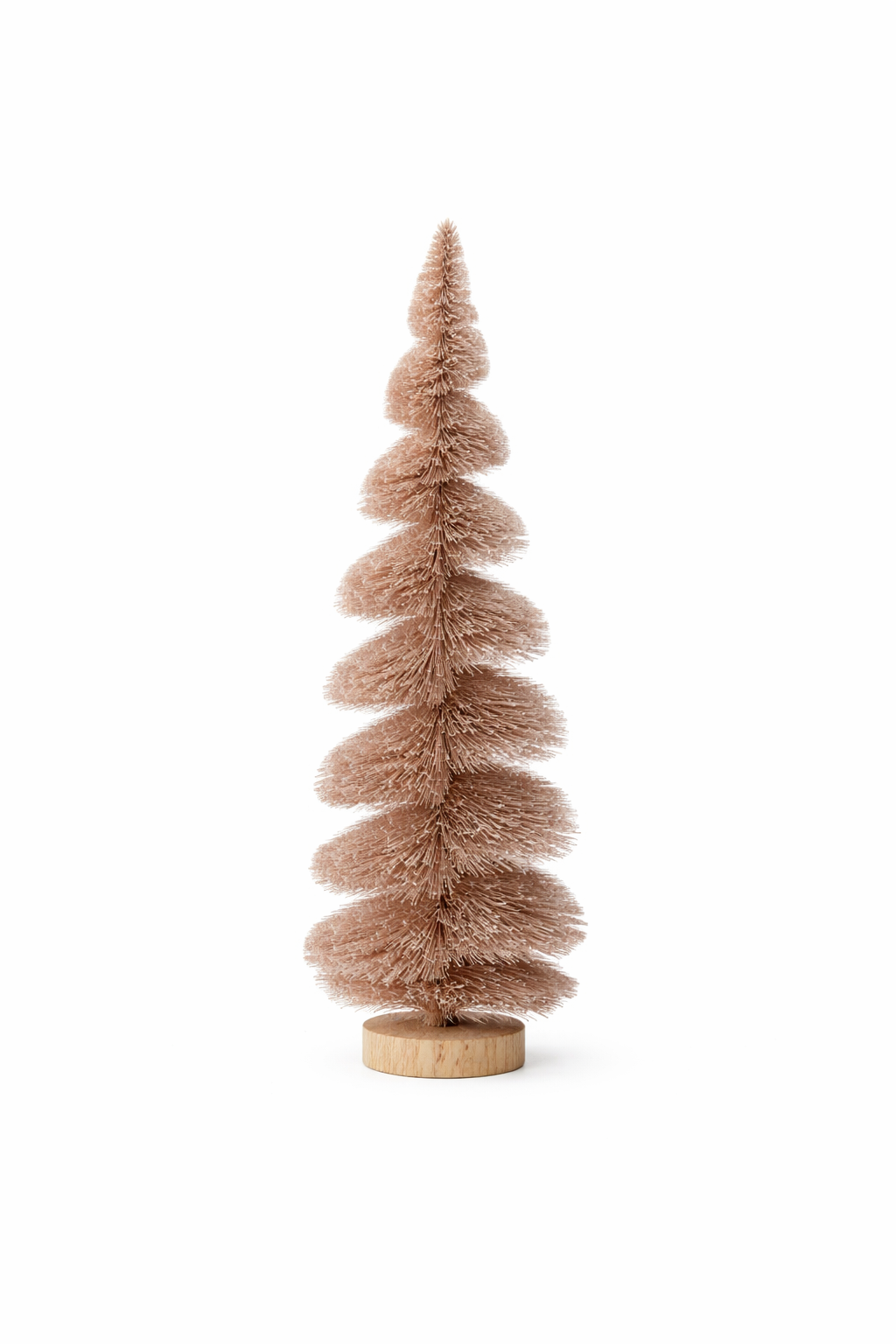 pink bottle brush Christmas tree