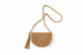 Woven straw crossbody bag