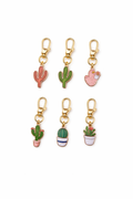 Colorful cactus keychain collection