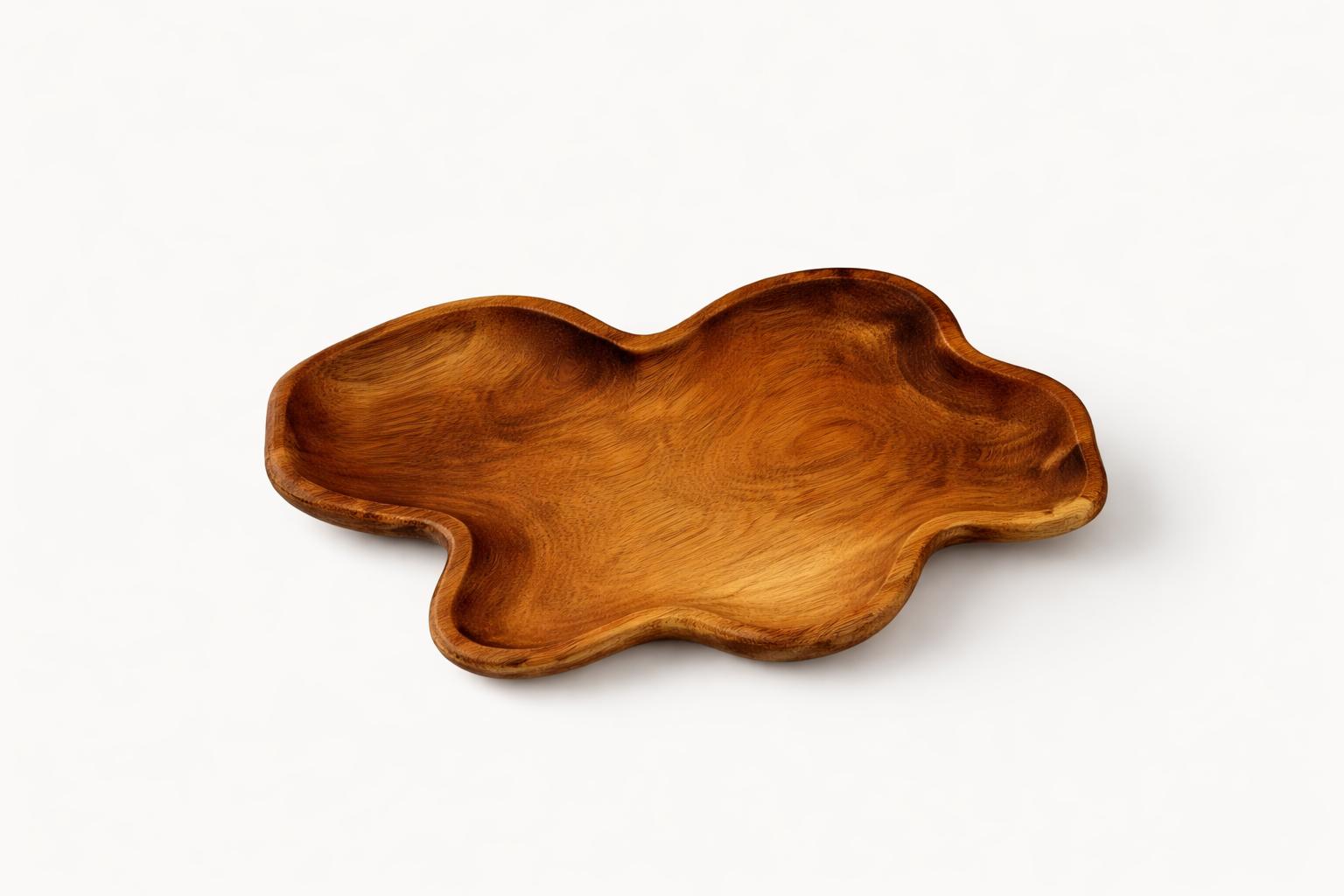 Elegant walnut wood catchall tray