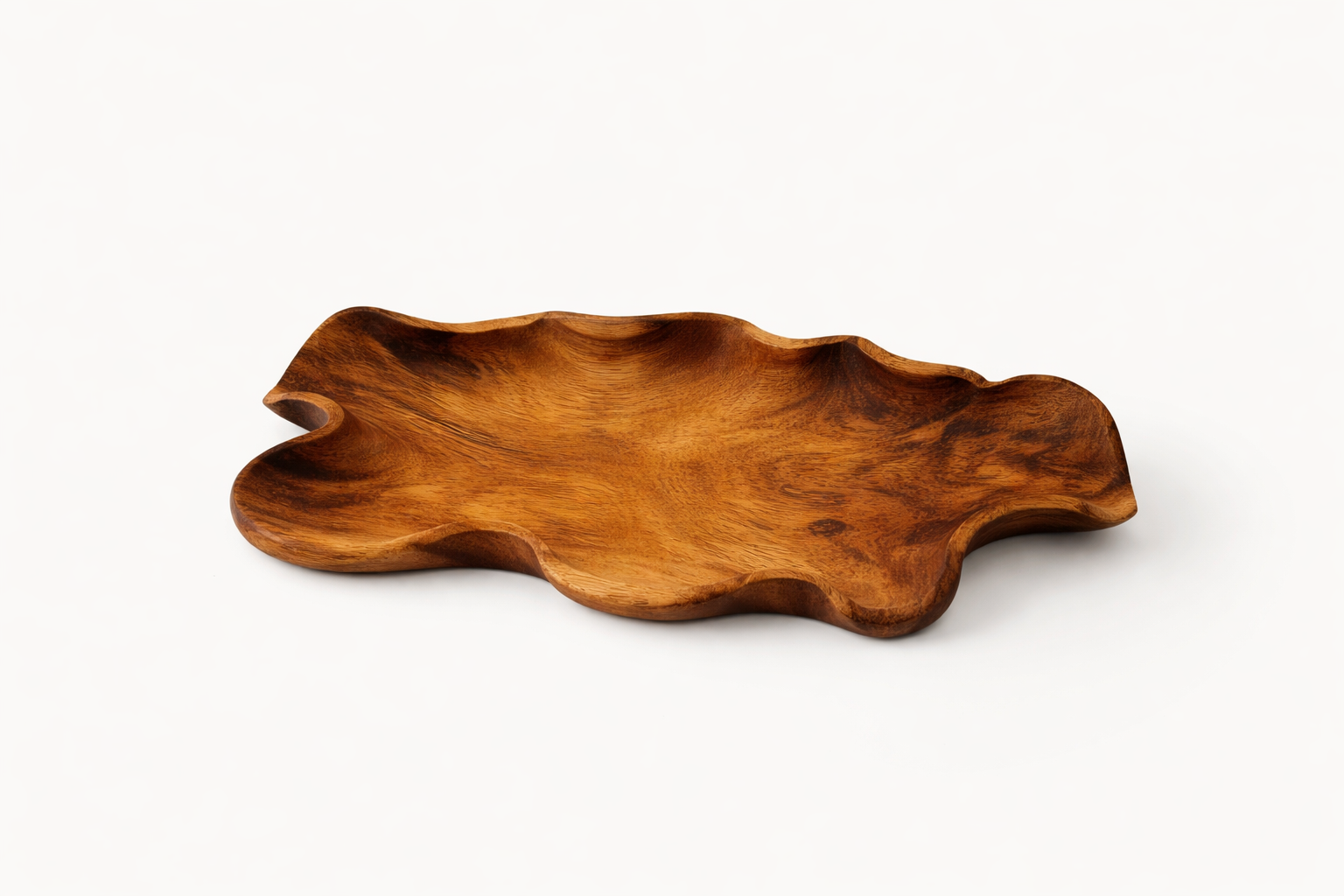 Natural elegance of walnut wood tray